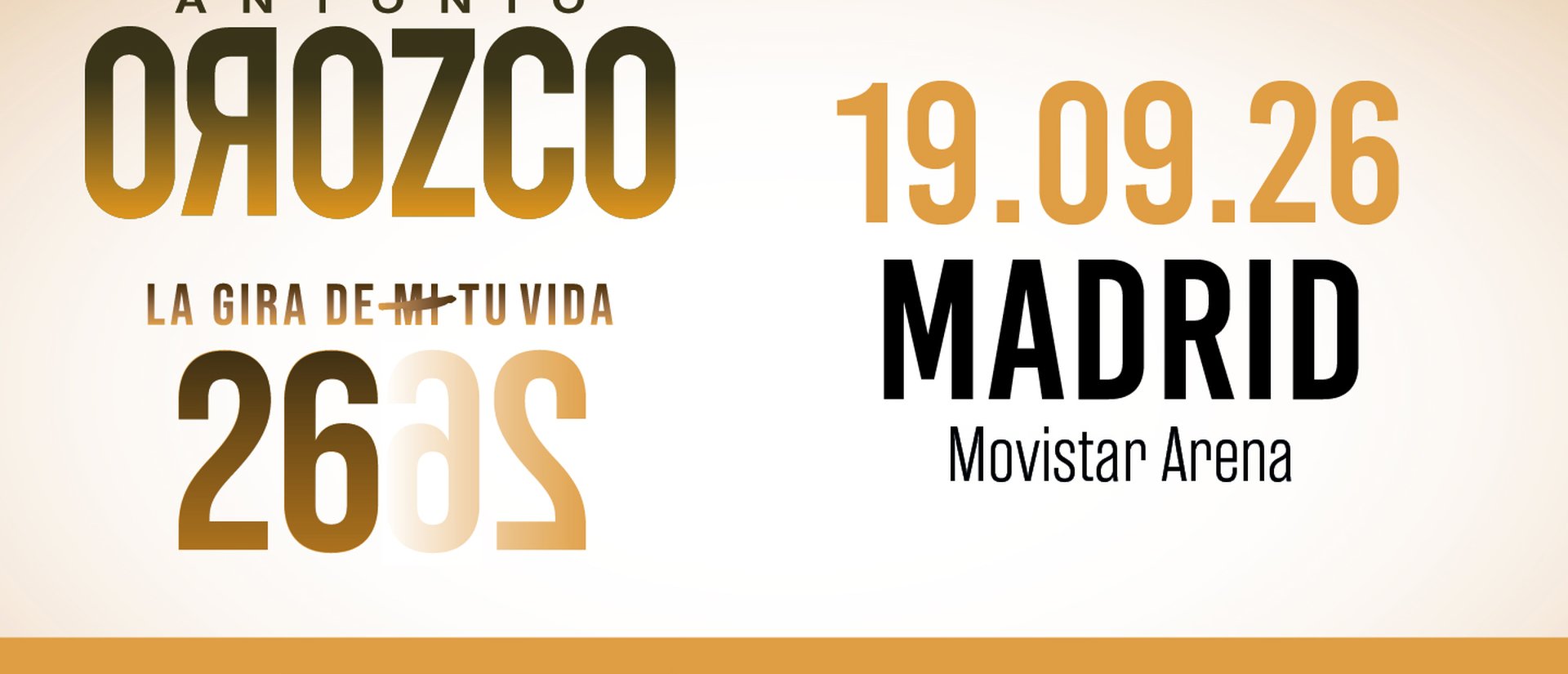 Antonio Orozco · LA GIRA DE TU VIDA · MADRID