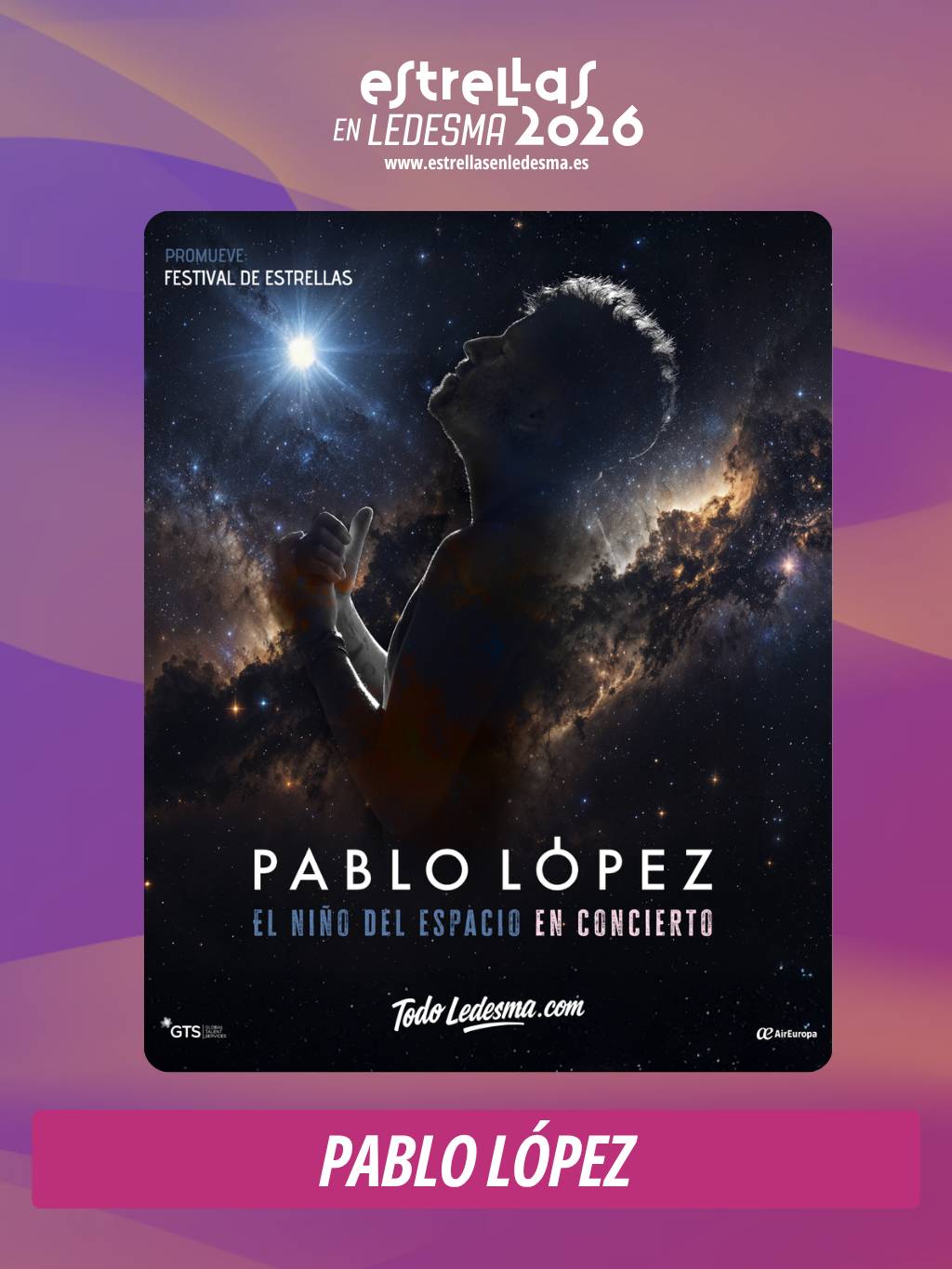 Pablo López - El niño del espacio en Ledesma