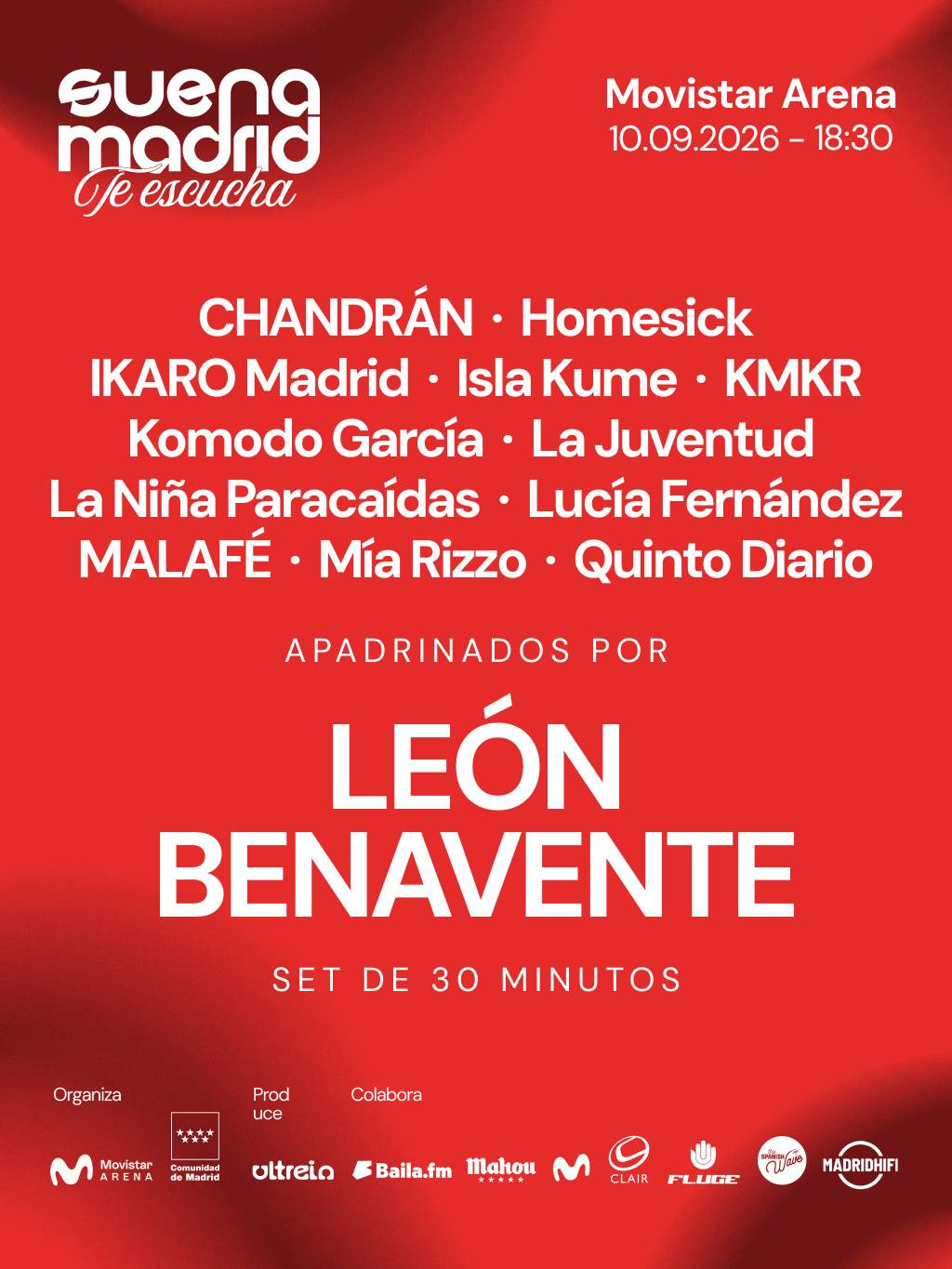 Final Suena Madrid apadrinada por León Benavente. en Madrid