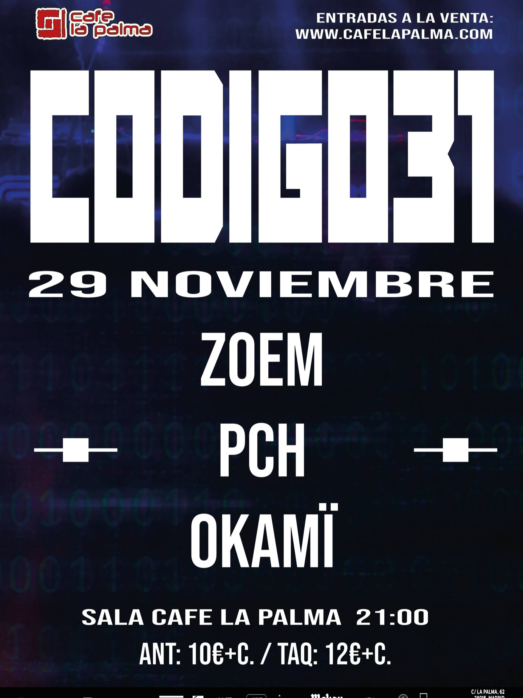 PCH + Zoem + Okamï 2026 en Madrid