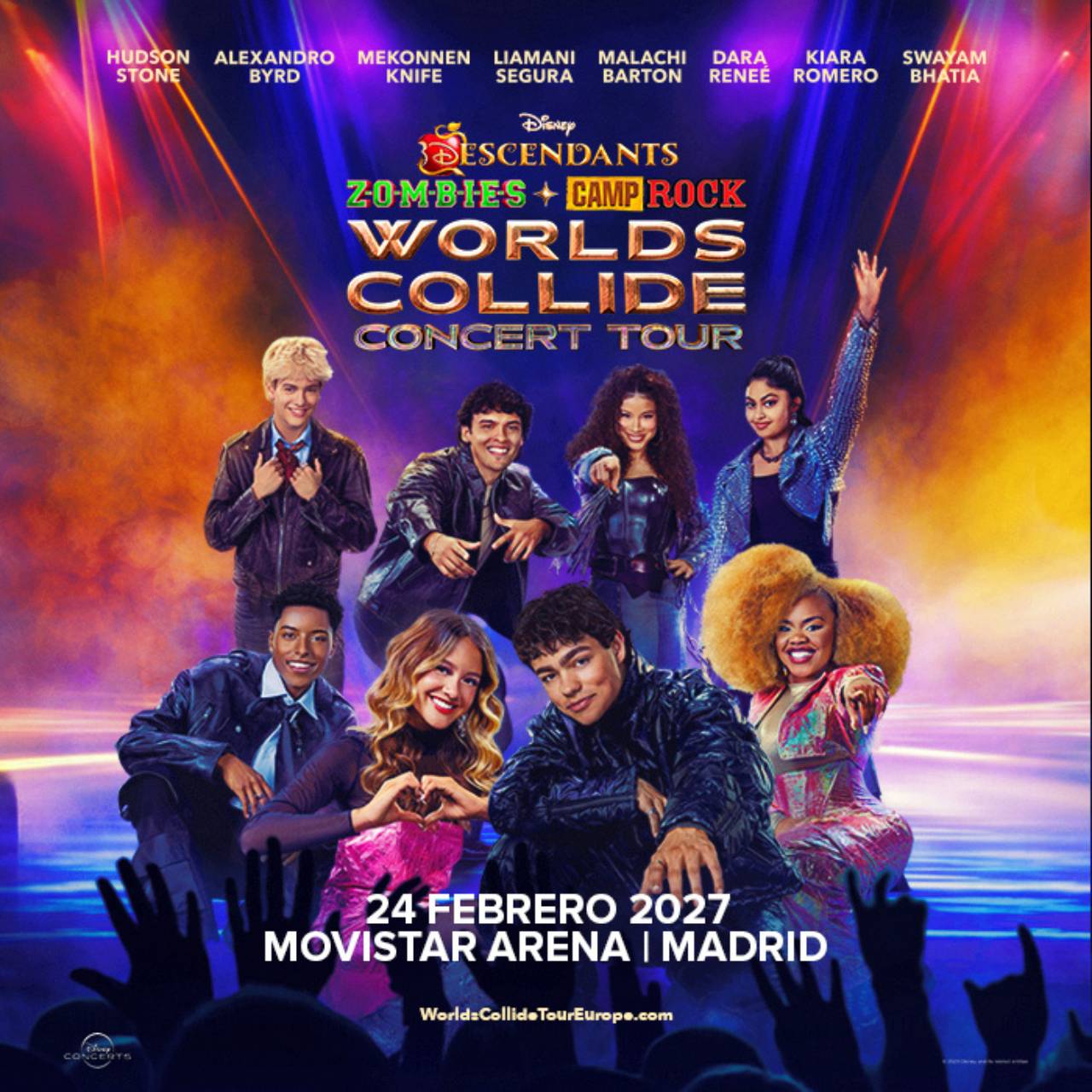 Disney Descendants, ZOMBIES & Camp Rock — Worlds Collide Concert Tour Madrid 2027