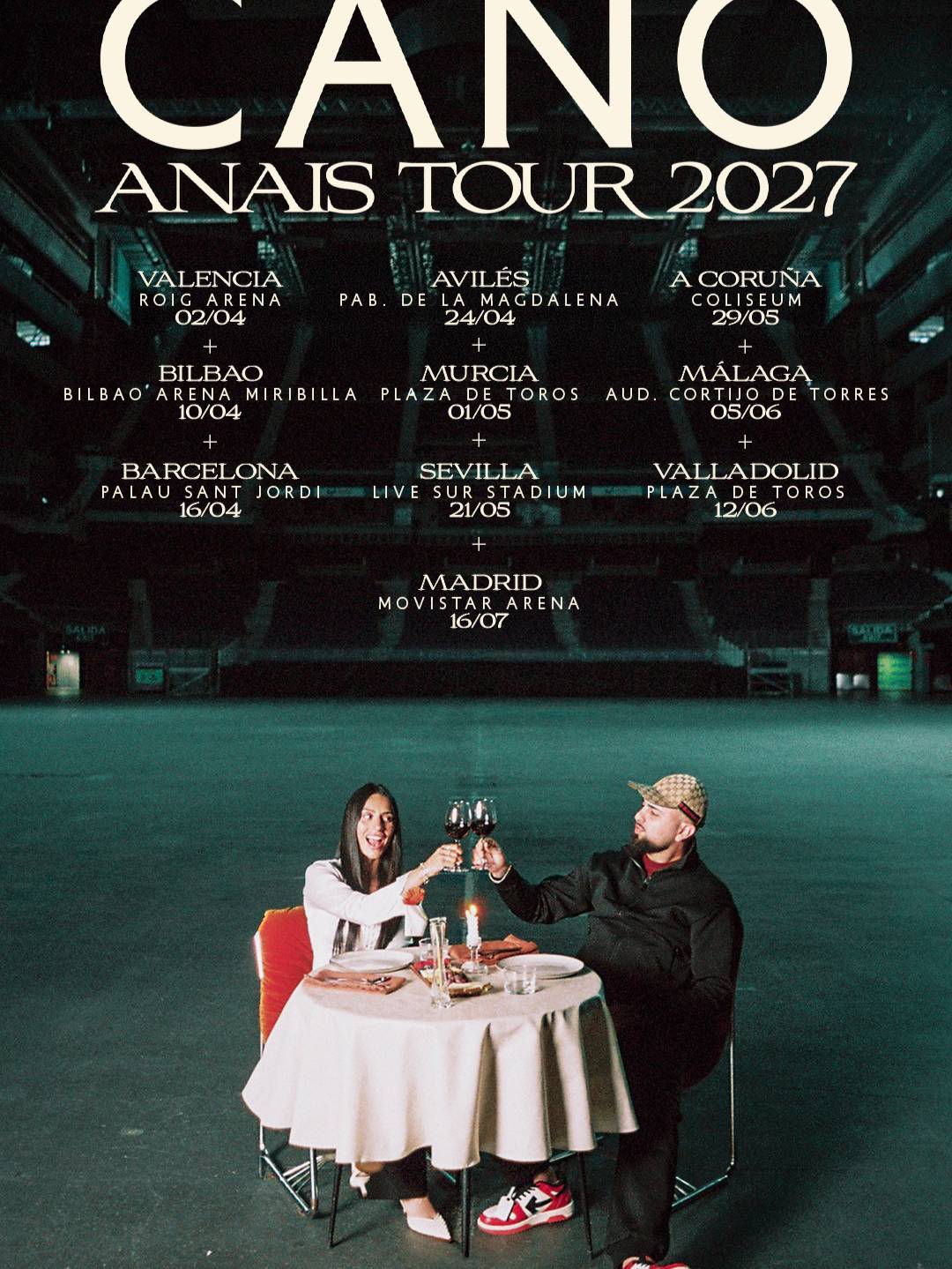 Cano - Anais Tour 2027 en Málaga