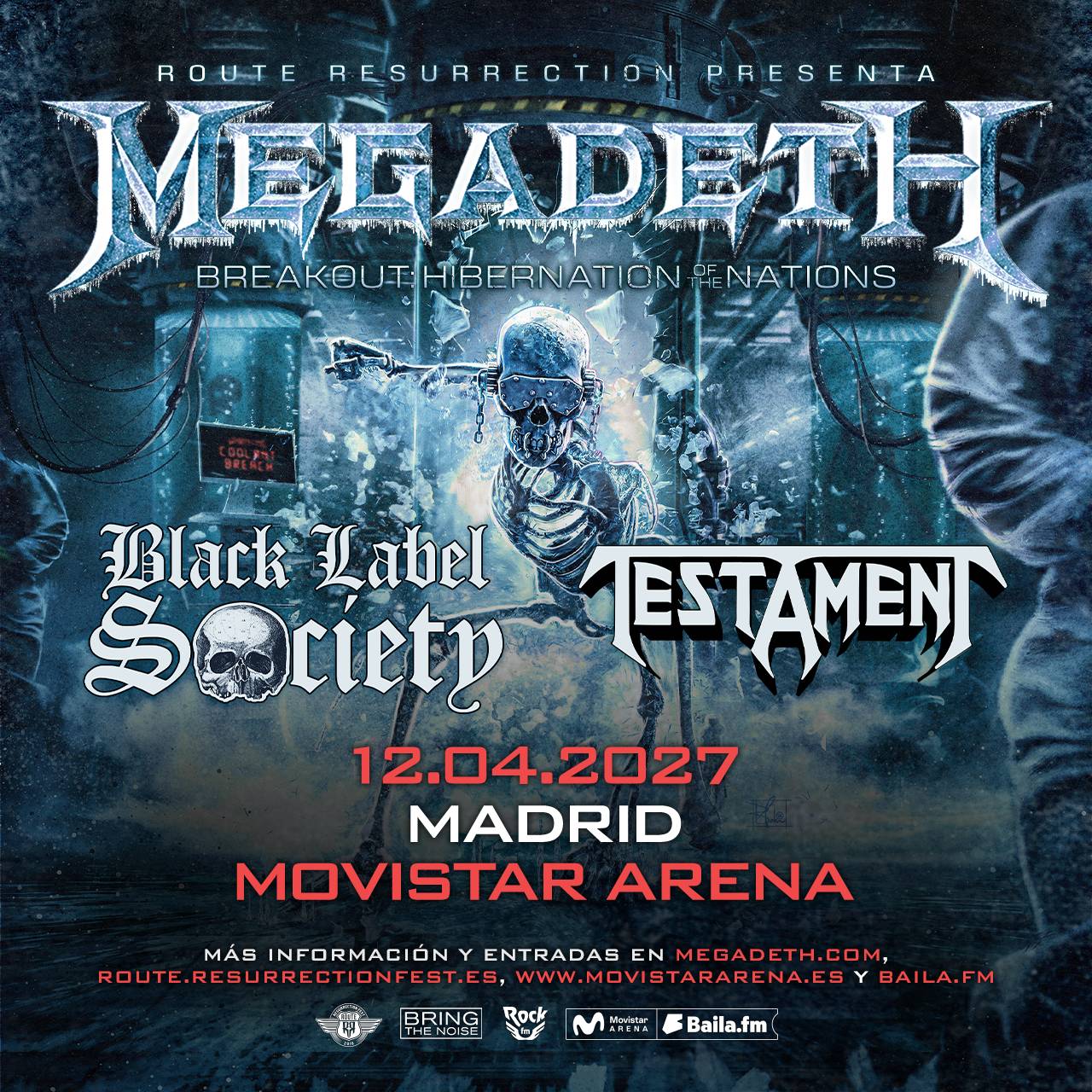 MEGADETH en Madrid 2027