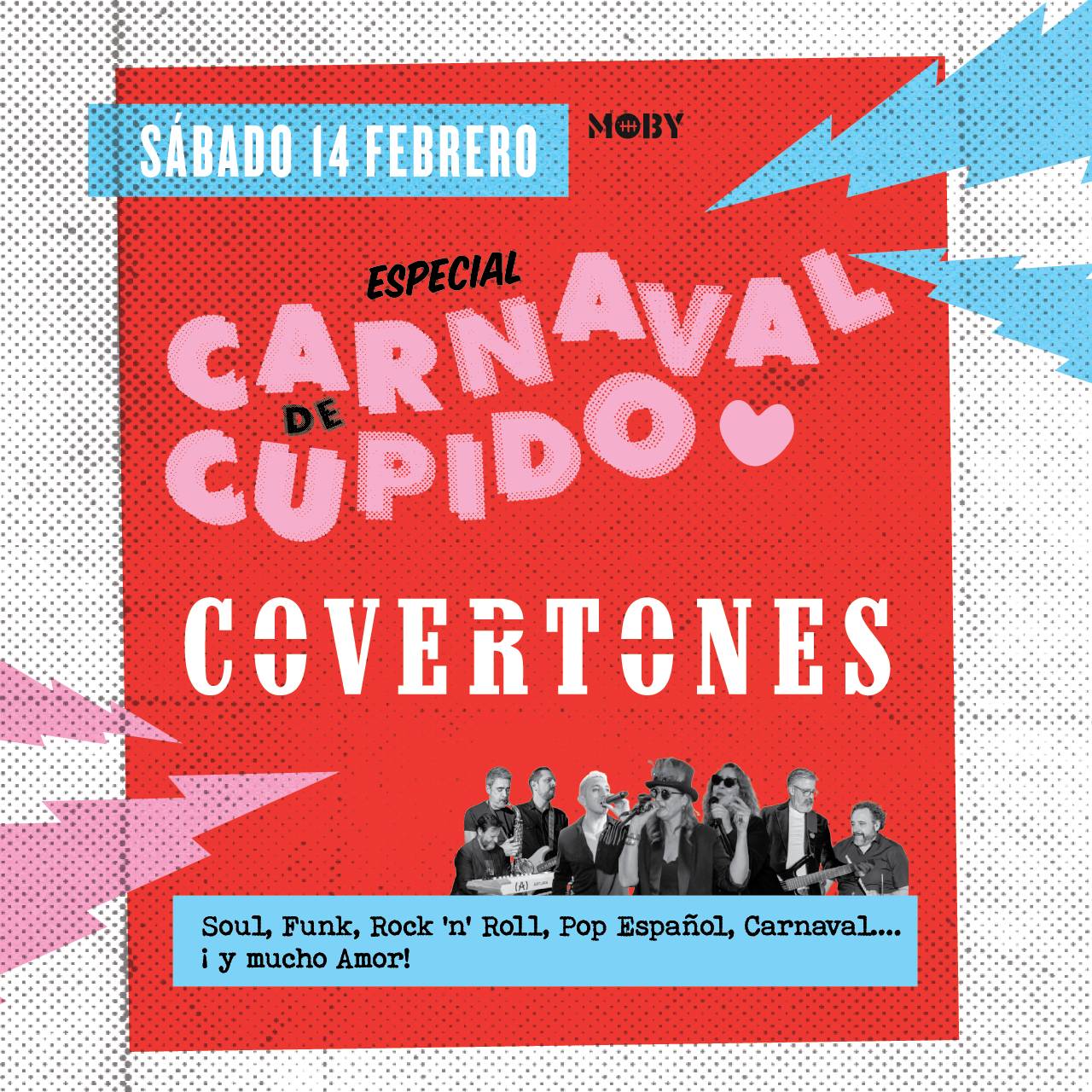 VERBENA EN LA BALLENA ESPECIAL CARNAVAL DE CUPIDO CON COVERTONES