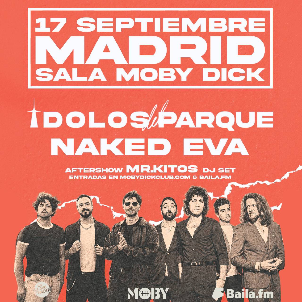 ÍDOLOS DEL PARQUE + NAKED EVA + Mr Kitos Postparty DJ Set
