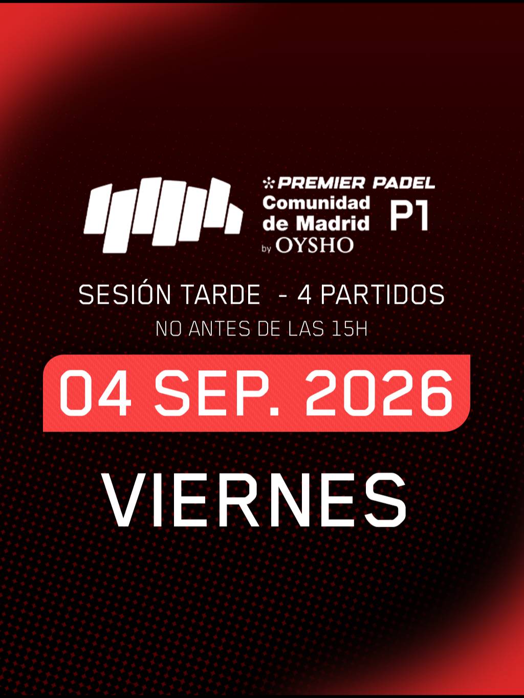 Sesión tarde en Madrid